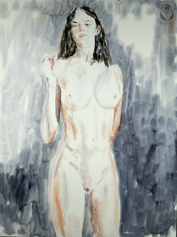 oil on paper - olio su carta di Piro